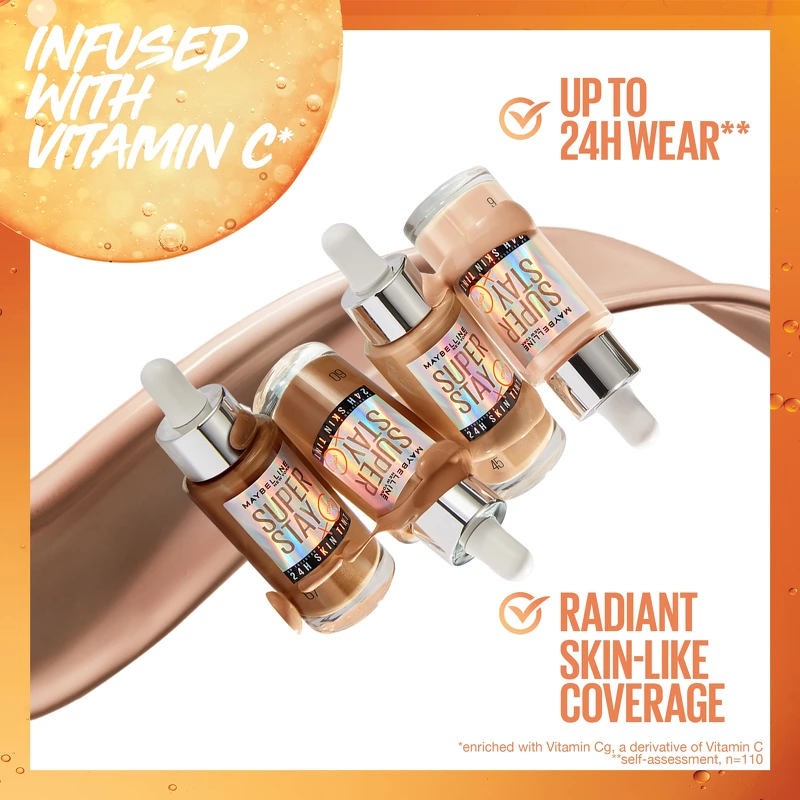 Maybelline New York Superstay 24H Skin Tint Foundation 30 Ml - 5.5 - Billede 5