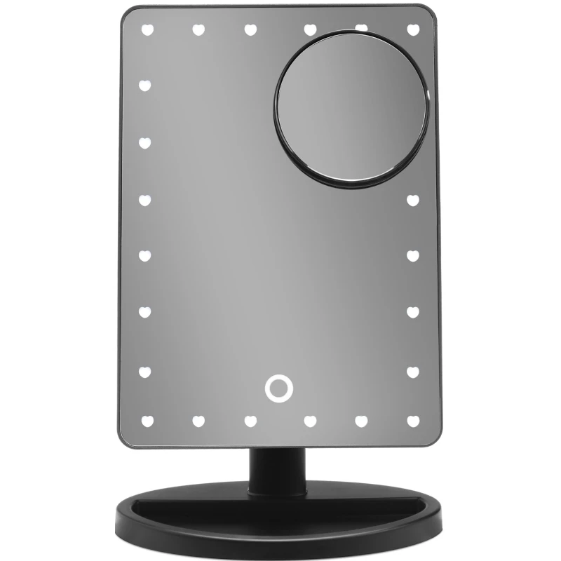 Gillian Jones Hollywood Table Heart LED Light Mirror X10 - Black 10254-71